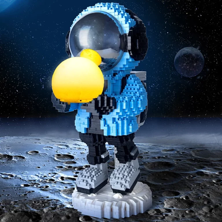 1845pcs Holding The Moon Astronaut Micro Building Block Blue Luminous Spaceman Diamond Brick Model Toys For.jpg_Q90.jpg_