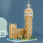 Lezi 8190 World Architecture London Elizabeth Tower Big Ben Tree DIY Mini Diamond Blocks Bricks Building Toy for Children no Box 5