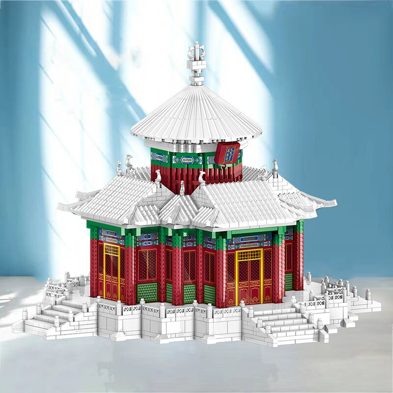 Lezi 8210 World Architecture Ancient Emperor Snowy Spring Palace DIY Mini Diamond Blocks Bricks Building Toy for Children no Box 2