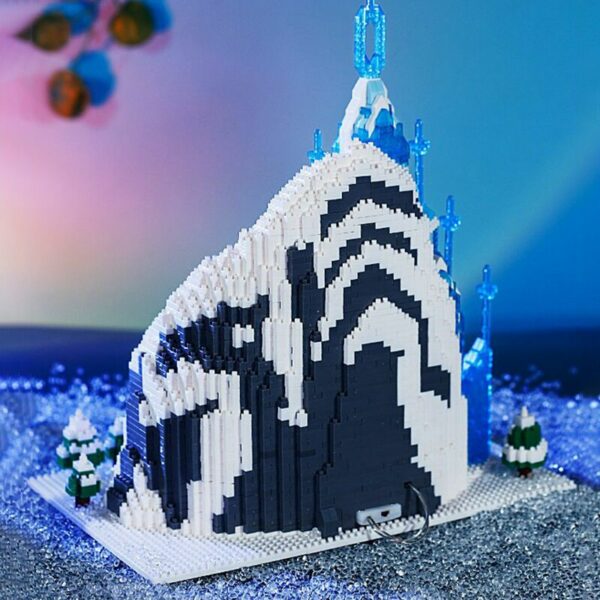 World Architecture Snow Ice Castle Tower Palace LED Light Blocks Building 6