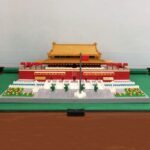 Lezi 8016 World Architecture China Tiananmen Square Flag River Model Mini Diamond Blocks Bricks Building Toy for Children no Box 2