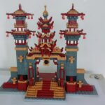 Lezi 8041 World Architecture Ancient Journey to West Nantian Gate 3D Mini Diamond Blocks Bricks Building Toy for Children no Box 3