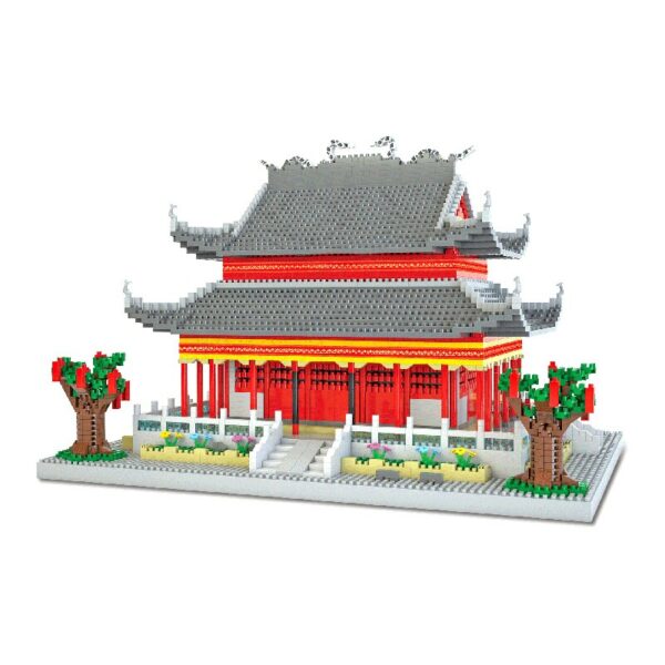 Lezi 8054 World Architecture Nanjing Confucius Temple Palace Model Mini Diamond Blocks Bricks Building Toy for Children no Box 4