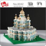 Lezi 8042 World Architecture Smolny Cathedral Church Monastery DIY Mini Diamond Blocks Bricks Building Toy for Children 1