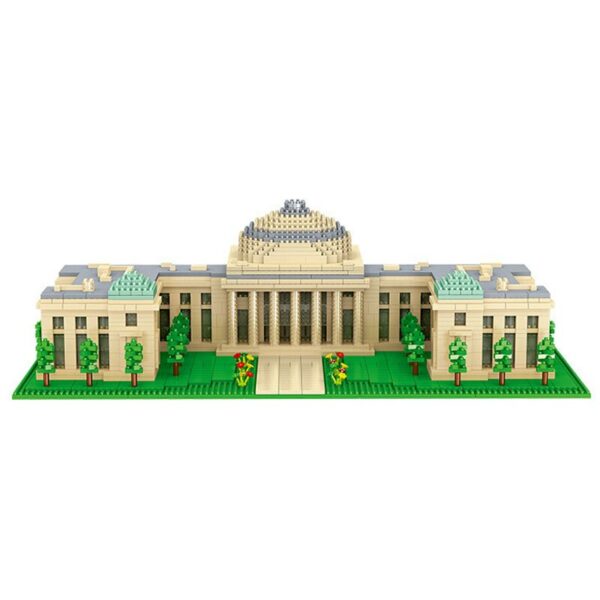 Lezi 8034 World Architecture USA MIT University School 3D Model DIY Mini Diamond Blocks Bricks Building Toy for Children no Box 5