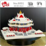 Lezi 8051 World Architecture Snow Imperial Palace Turret Tower DIY Mini Diamond Blocks Bricks Building Toy for Children no Box 1