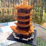 Lezi 8003 World Architecture Ancient Yellow Crane Tower Pagoda DIY Mini Diamond Blocks Bricks Building Toy for Children no Box 4