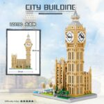 Lezi 8190 World Architecture London Elizabeth Tower Big Ben Tree DIY Mini Diamond Blocks Bricks Building Toy for Children no Box 3