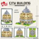 Lezi 8031 World Architecture Britain Oxford University School Model Mini Diamond Blocks Bricks Building Toy for Children no Box 4