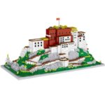 Lezi 8230 World Architecture Lhasa Potala Palace Flag Mountain Model Mini Diamond Blocks Bricks Building Toy for Children no Box 5