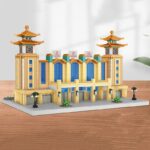 Lezi 8214 World Architecture Beijing Railway Station Tower Train DIY Mini Diamond Blocks Bricks Building Toy for Children no Box 5