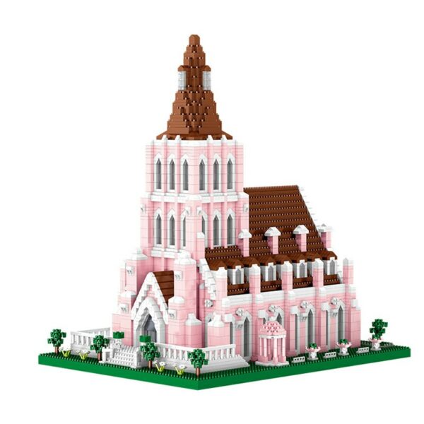 Lezi 8196 World Architecture Island Wedding Manor Church Garden DIY Mini Diamond Blocks Bricks Building Toy for Children no Box 6