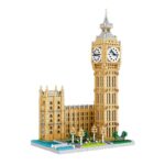 Lezi 8190 World Architecture London Elizabeth Tower Big Ben Tree DIY Mini Diamond Blocks Bricks Building Toy for Children no Box 6