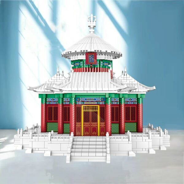 Lezi 8210 World Architecture Ancient Emperor Snowy Spring Palace DIY Mini Diamond Blocks Bricks Building Toy for Children no Box 3