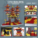Lezi 8041 World Architecture Ancient Journey to West Nantian Gate 3D Mini Diamond Blocks Bricks Building Toy for Children no Box 5