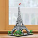 Lezi 8002 World Architecture France Paris Eiffel Tower 3D Model DIY Mini Diamond Blocks Bricks Building Toy for Children 4