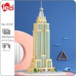 Lezi 8192 World Architecture New York Empire State Building 3D Model Mini Diamond Blocks Bricks Building Toy for Children no Box 1