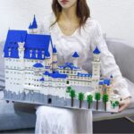 Lezi 8020 World Architecture New Swan Stone Castle Tree 3D Model DIY Mini Diamond Blocks Bricks Building Toy for Children no Box 2