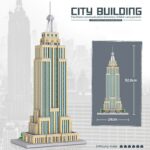 Lezi 8192 World Architecture New York Empire State Building 3D Model Mini Diamond Blocks Bricks Building Toy for Children no Box 2