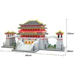 Lezi 8187 World Architecture China Ancient Tang Paradise Palace DIY Mini Diamond Blocks Bricks Building Toy for Children no Box 5