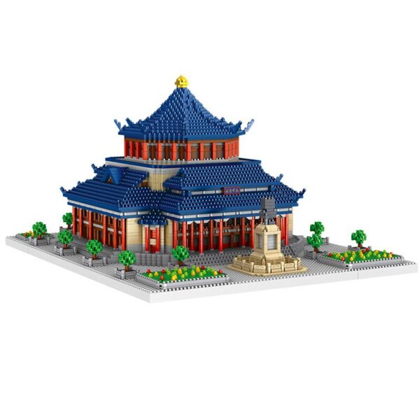 Lezi 8193 World Architecture Sun Yat-sen Memorial Hall Statue Palace Mini Diamond Blocks Bricks Building Toy for Children no Box 6