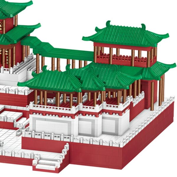 Lezi 8203 World Architecture Ancient Daming Palace Emperor Pavilion Mini Diamond Blocks Bricks Building Toy for Children no Box 6