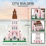 Lezi 8196 World Architecture Island Wedding Manor Church Garden DIY Mini Diamond Blocks Bricks Building Toy for Children no Box 3