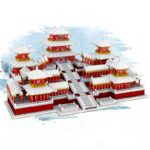 Lezi 8224 World Architecture Ancient Winter Snow Epang Palace Model Mini Diamond Blocks Bricks Building Toy for Children no Box 5