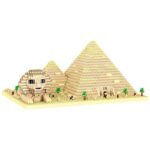 Lezi 8194 World Architecture Egypt Pyramid Sphinx Tree 3D Model DIY Mini Diamond Blocks Bricks Building Toy for Children no Box 6