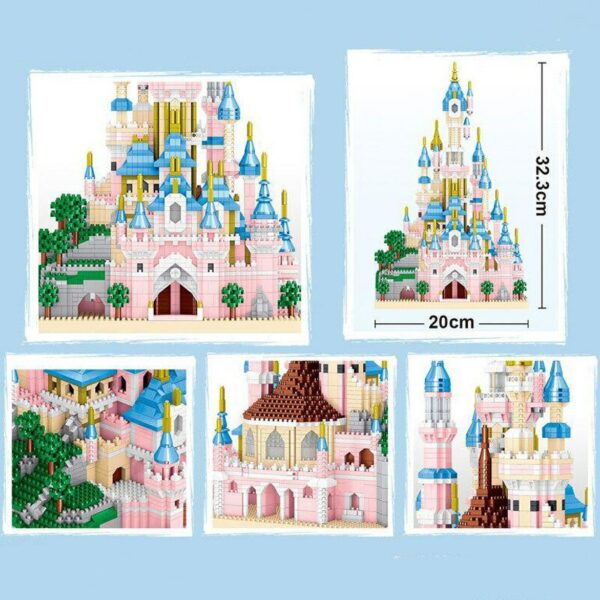 Lezi 8240 World Architecture Paris Dream Castle Tower Garden Model Mini Diamond Blocks Bricks Building Toy for Children no Box 5