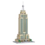 Lezi 8192 World Architecture New York Empire State Building 3D Model Mini Diamond Blocks Bricks Building Toy for Children no Box 6