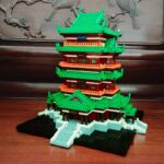 Lezi 8012 World Architecture China Ancient Tengwang Pavilion Tower Mini Diamond Blocks Bricks Building Toy for Children no Box 5