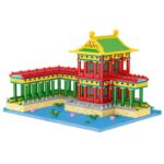 Lezi 8209 Ancient Architecture Old Summer Palace Pavilion Corridor Mini Diamond Blocks Bricks Building Toy for Children no Box 6