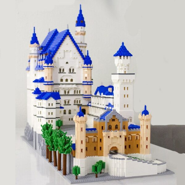 Lezi 8020 World Architecture New Swan Stone Castle Tree 3D Model DIY Mini Diamond Blocks Bricks Building Toy for Children no Box 3