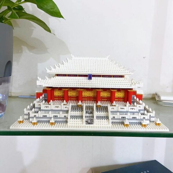 Lezi 8049 World Architecture Hall of Supreme Harmony Taihe Palace 3D Mini Diamond Blocks Bricks Building Toy for Children no Box 4