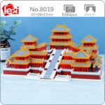 Lezi 8019 World Architecture Ancient Epang Palace Imperial Pavilion Mini Diamond Blocks Bricks Building Toy for Children no Box 1