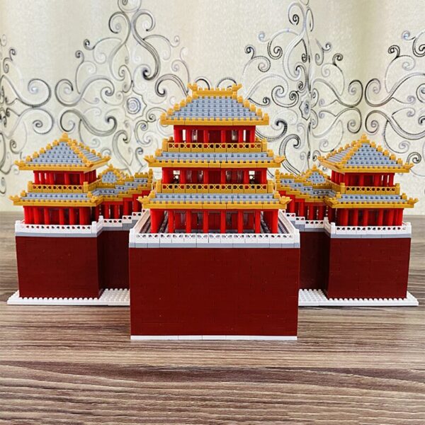Lezi 8019 World Architecture Ancient Epang Palace Imperial Pavilion Mini Diamond Blocks Bricks Building Toy for Children no Box 6