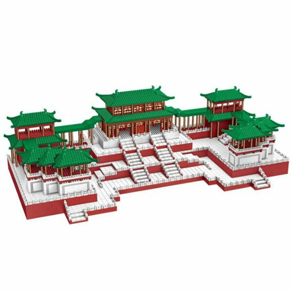 Lezi 8203 World Architecture Ancient Daming Palace Emperor Pavilion Mini Diamond Blocks Bricks Building Toy for Children no Box 3