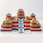 Lezi 8019 World Architecture Ancient Epang Palace Imperial Pavilion Mini Diamond Blocks Bricks Building Toy for Children no Box 5
