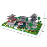 Lezi 8202 World Architecture Ancient Yard Garden Temple Lake Tree 3D Mini Diamond Blocks Bricks Building Toy for Children no Box 5