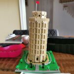 Lezi 8043 World Architecture Italy Leaning Tower of Pisa Flag Garden Mini Diamond Blocks Bricks Building Toy for Children no Box 2