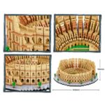 Lezi 8191 World Architecture Italy Rome Colosseum Theatre Stadium 3D Mini Diamond Blocks Bricks Building Toy for Children no Box 6