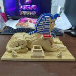 Lezi 8195 World Architecture Pharaoh Sphinx Desert Monster Statue 3D Mini Diamond Blocks Bricks Building Toy for Children 3