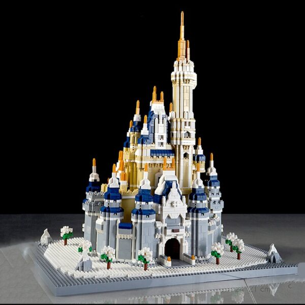 Lezi 8189 World Architecture Snow Castle Palace Tower Winter Tree 3D Mini Diamond Blocks Bricks Building Toy for Children no Box 2
