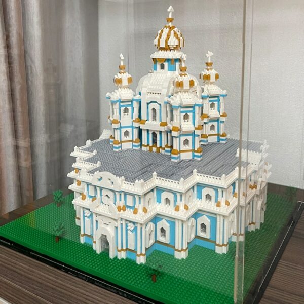 Lezi 8042 World Architecture Smolny Cathedral Church Monastery DIY Mini Diamond Blocks Bricks Building Toy for Children 4