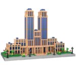 Lezi 8205 World Architecture Fudan University College School Model Mini Diamond Blocks Bricks Building Toy for Children no Box 5
