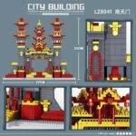 Lezi 8041 World Architecture Ancient Journey to West Nantian Gate 3D Mini Diamond Blocks Bricks Building Toy for Children no Box 6