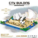 Lezi 8008 World Architecture Sydney Opera House Ship Boat Tree Ocean Mini Diamond Blocks Bricks Building Toy for Children no Box 5