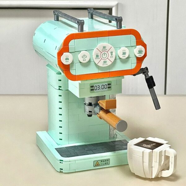 Lezi 01008 Household Automatic Multifunction Coffee Maker Drink Machine Blocks Bricks Building Toy 4