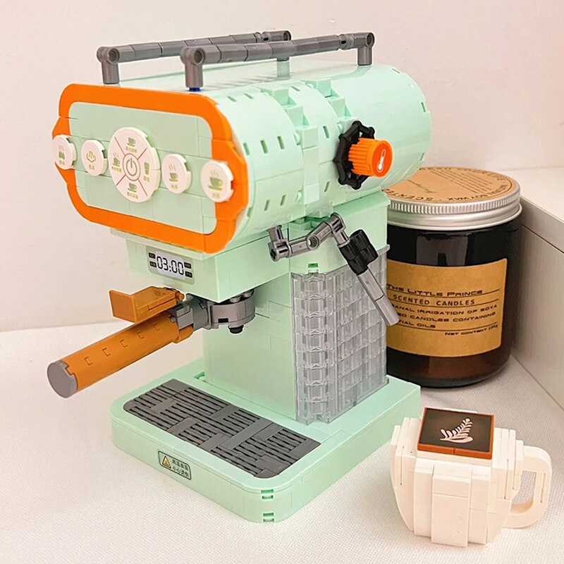 Lezi 01008 Household Automatic Multifunction Coffee Maker Drink Machine Blocks Bricks Building Toy 2